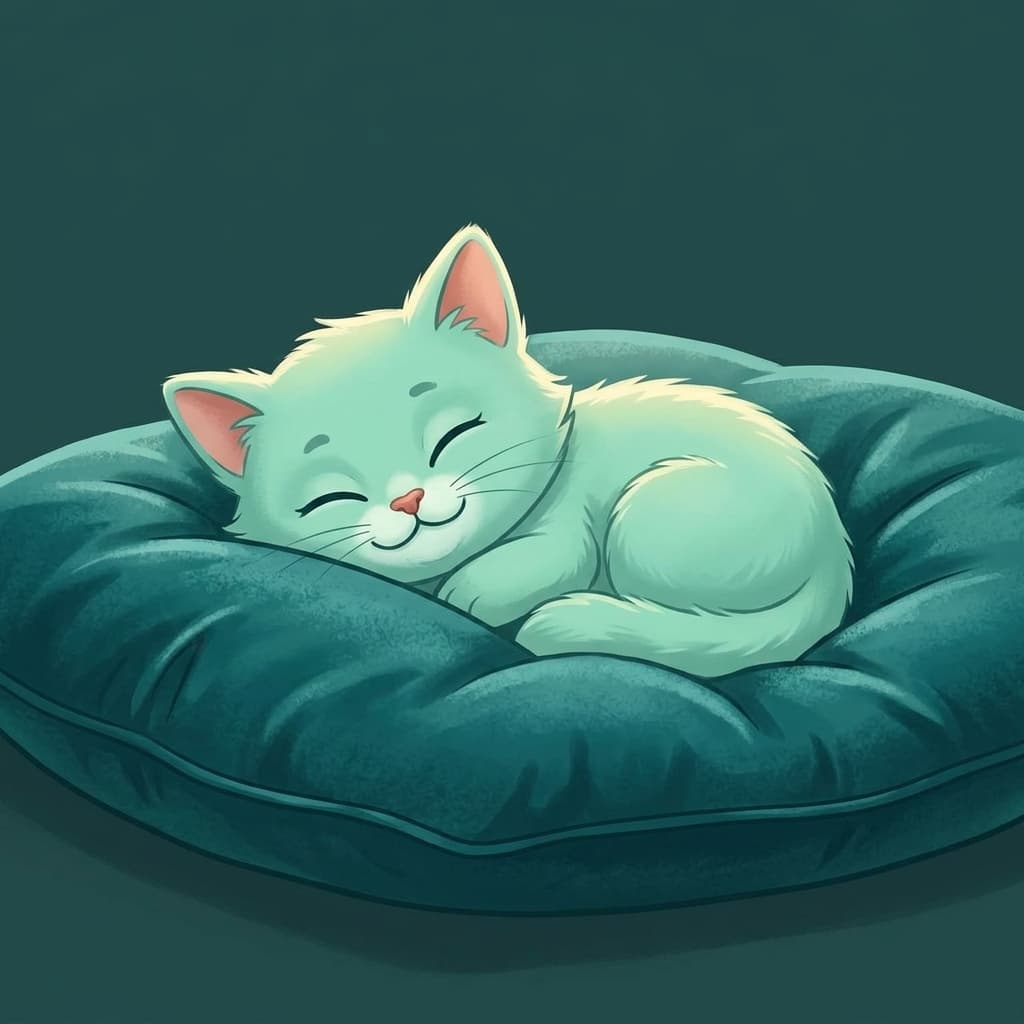 A PEACEFUL SLEEPING KITTEN